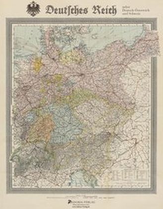 Image of Deutsches Reich nebst Deutsch-Österreich und Schweiz: Historische Landkarte, ca. 1904