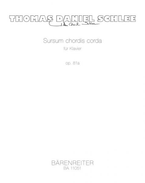 Image of Sursum chordis corda für Klavier op. 81a, Spielpartitur
