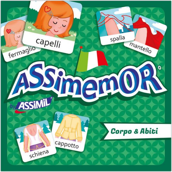 Image of Assimemor, Corpo & Abiti - Körper & Kleidung (Kinderspiel): Das kinderleichte Italienisch-Gedächtnis